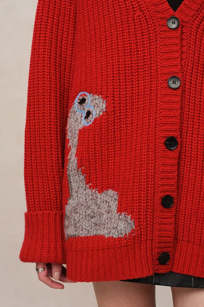 Star Lover Zodiac Cardigan in Chunky Merino Wool Knit - Image 9