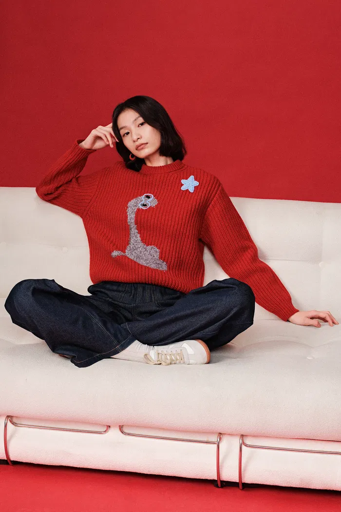 Star Lover Zodiac Knit Sweater in Chunky Merino Wool Knit - Image 2