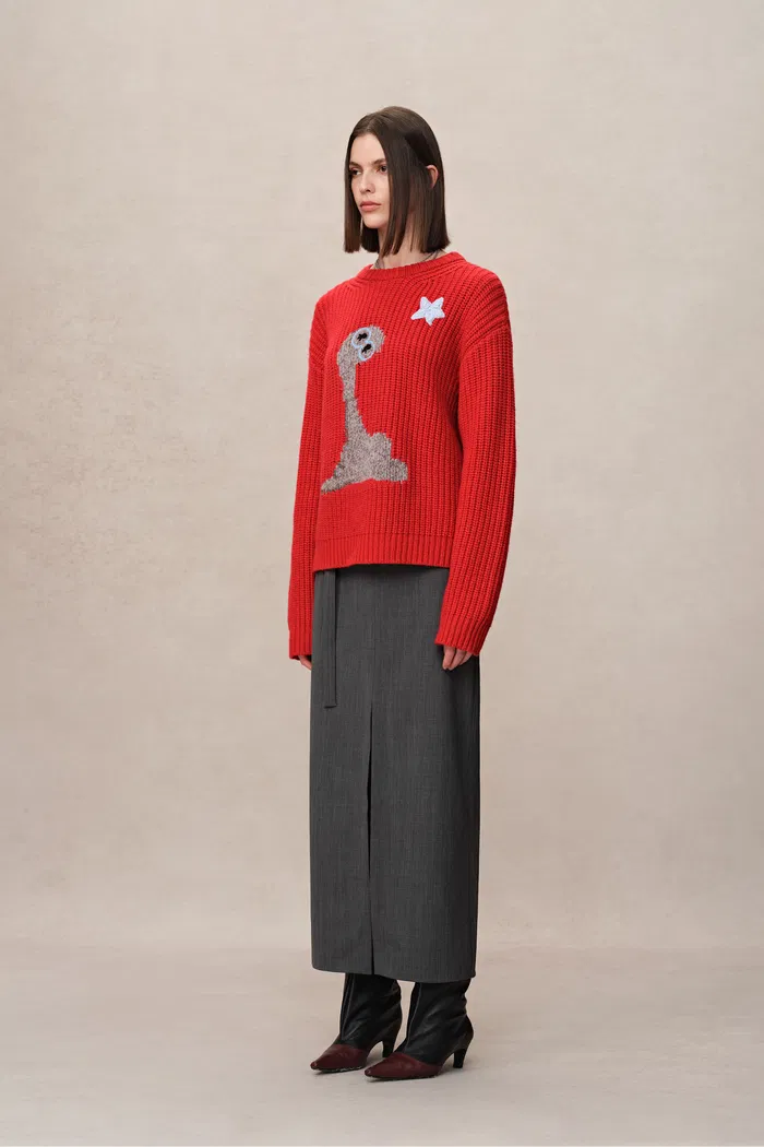 Star Lover Zodiac Knit Sweater in Chunky Merino Wool Knit - Image 4