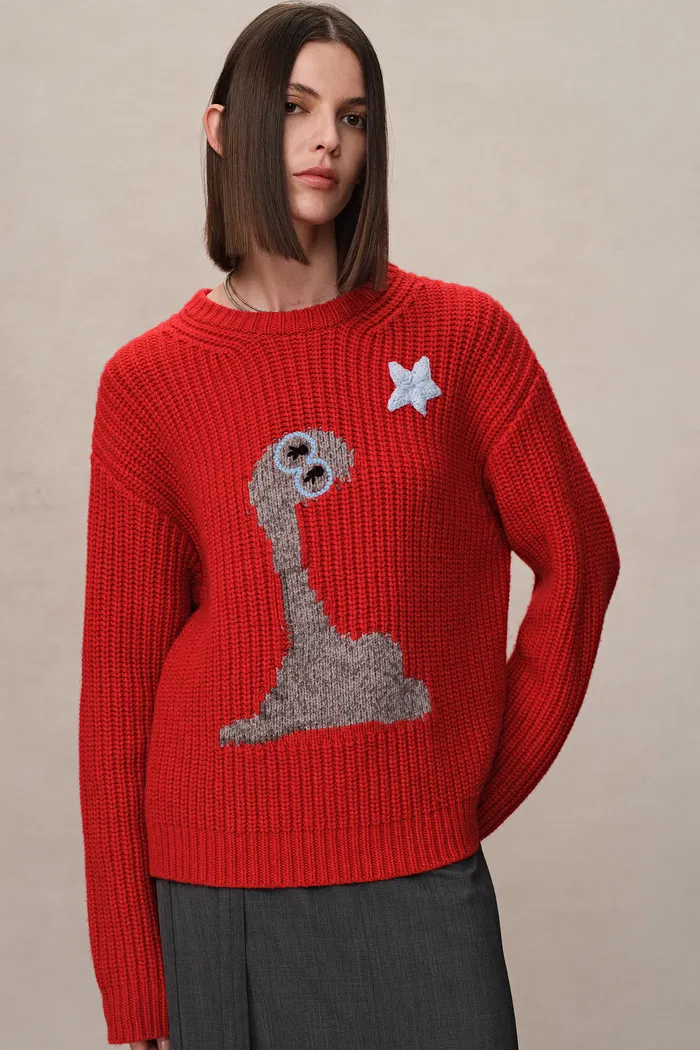 Star Lover Zodiac Knit Sweater in Chunky Merino Wool Knit - Image 6