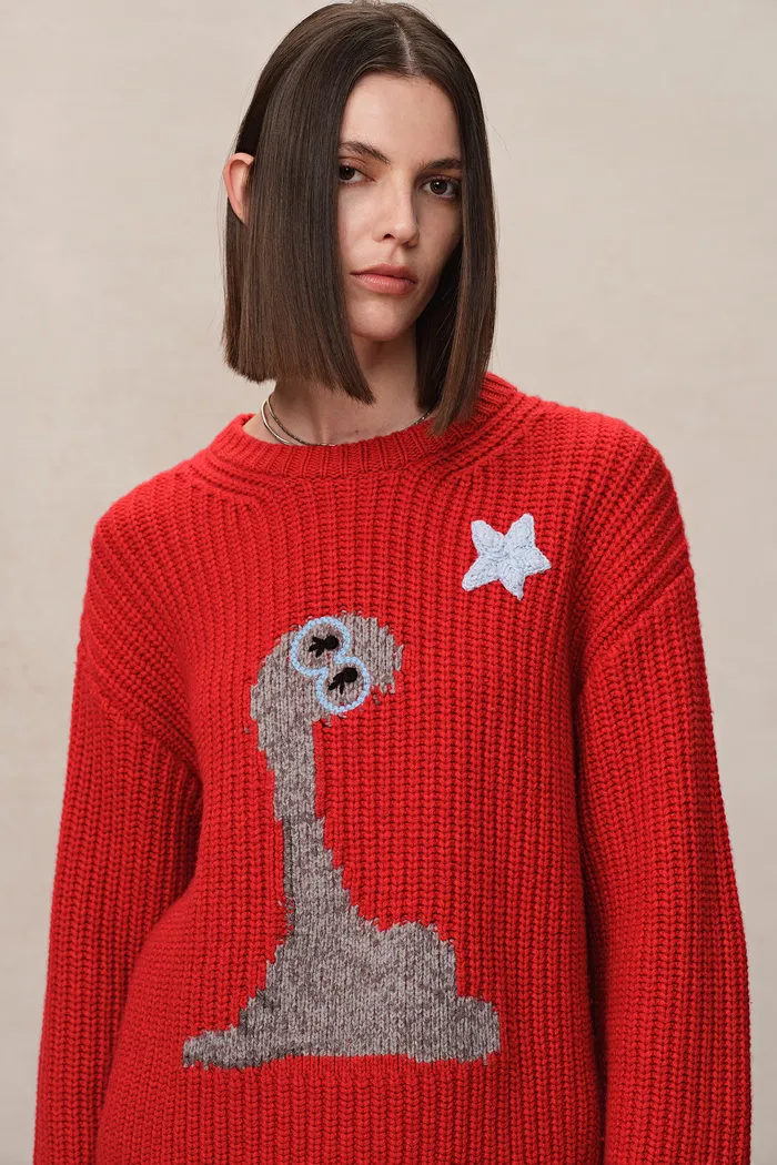 Star Lover Zodiac Knit Sweater in Chunky Merino Wool Knit - Image 7