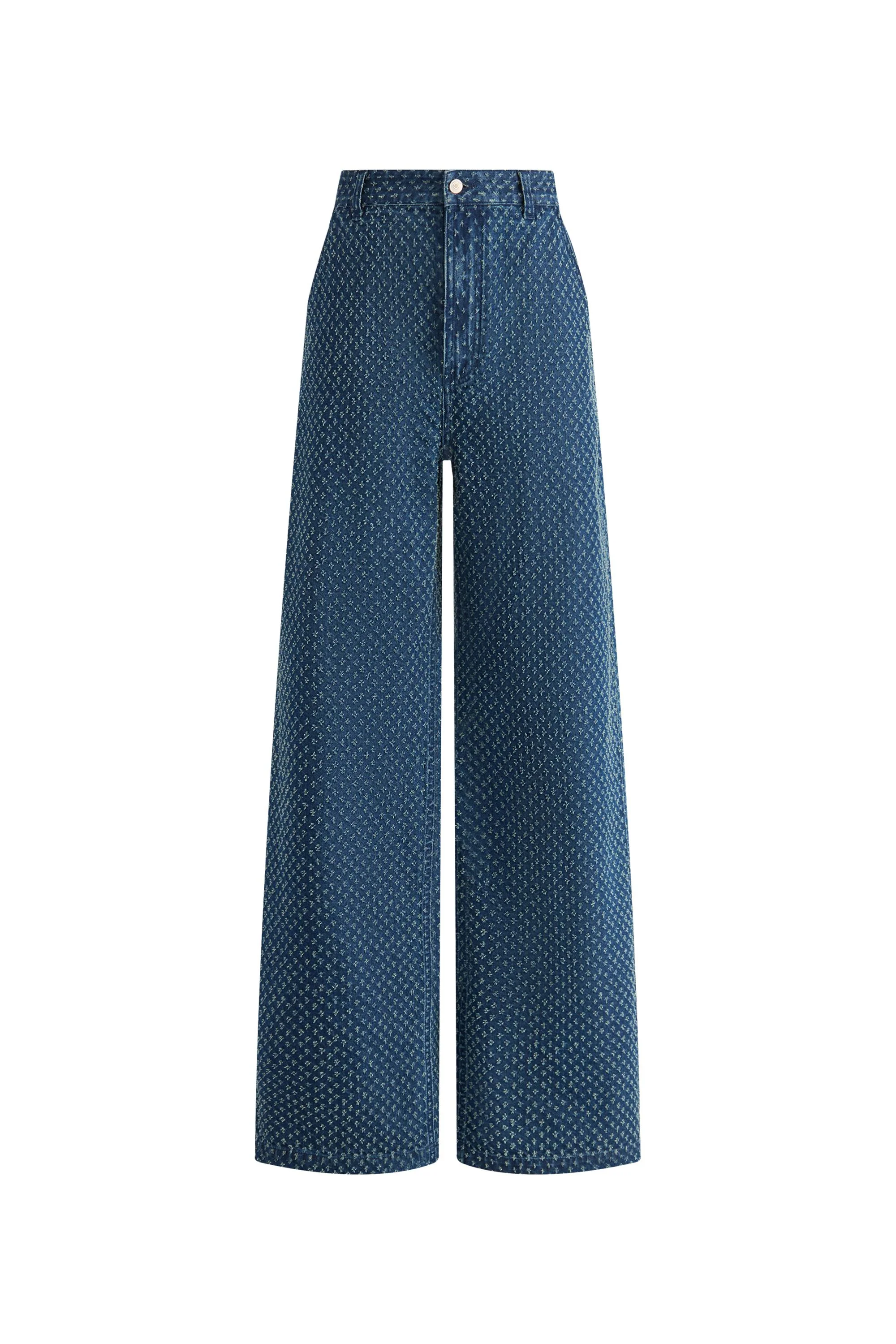 Sunny Wide Leg Jeans in Cotton Denim - Image 10