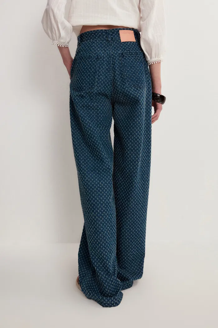 Sunny Wide Leg Jeans in Cotton Denim - Image 7