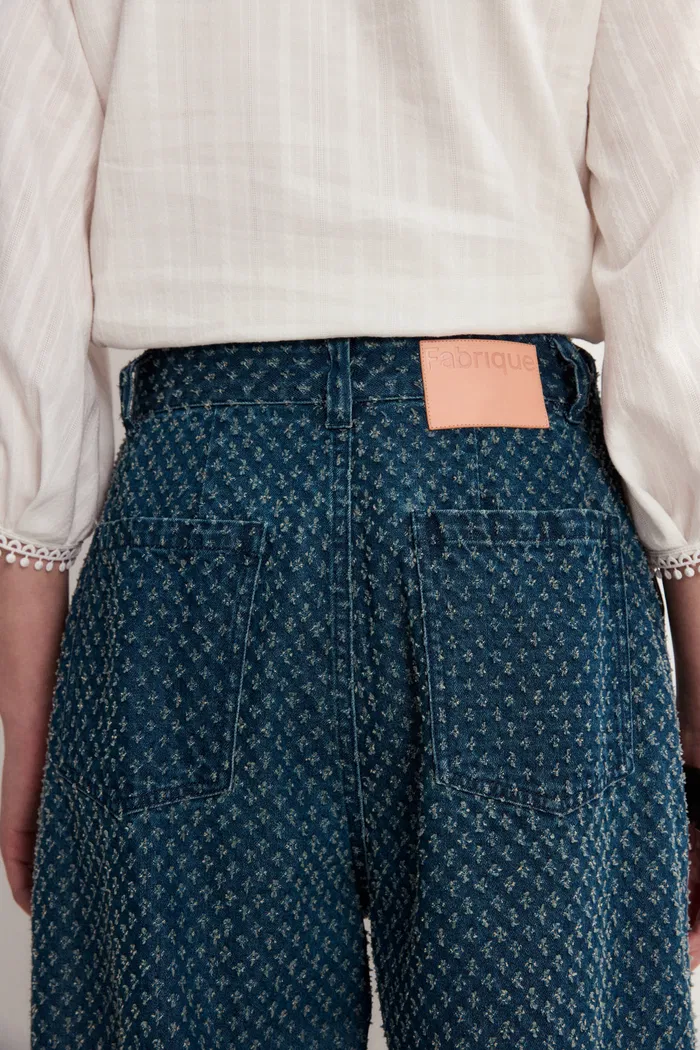 Sunny Wide Leg Jeans in Cotton Denim - Image 9