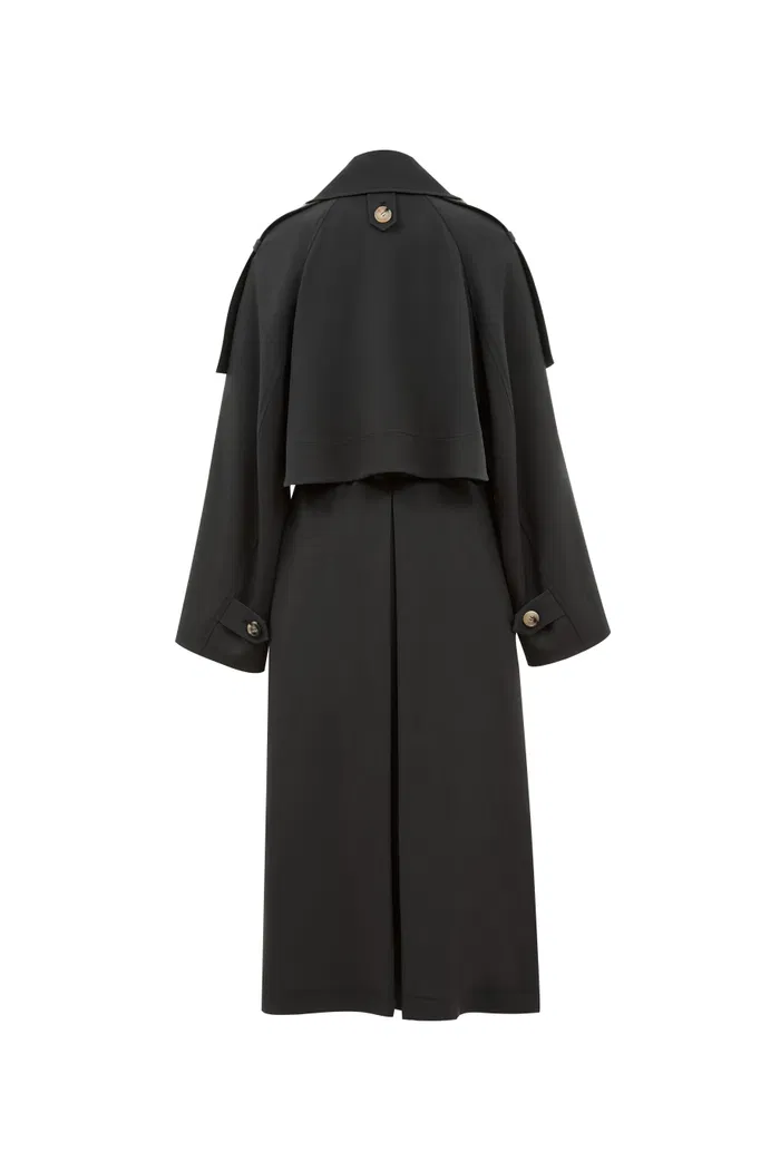 Tadao Trench Coat in Wool Twill Blend - Image 11