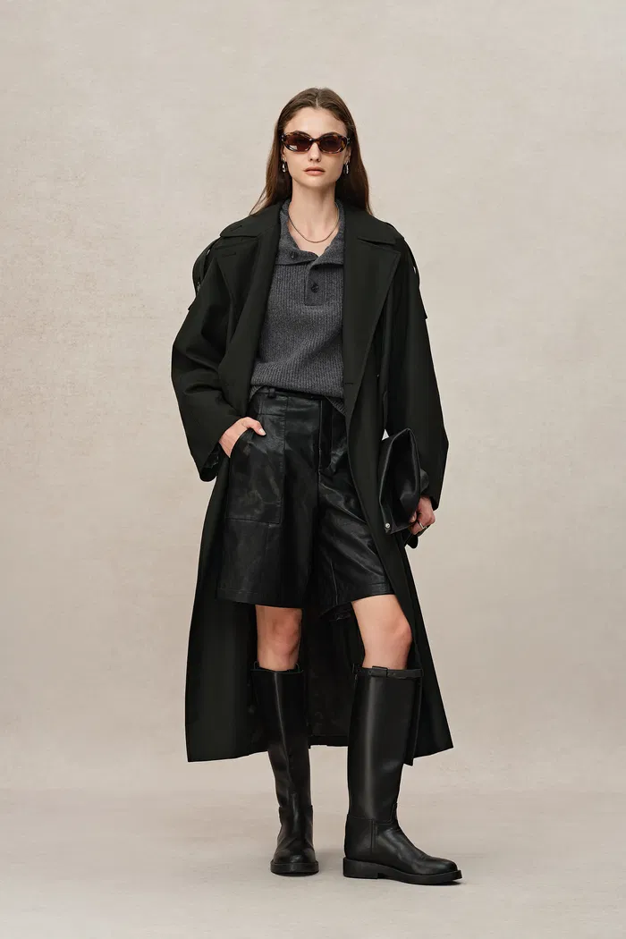 Tadao Trench Coat in Wool Twill Blend - Image 4