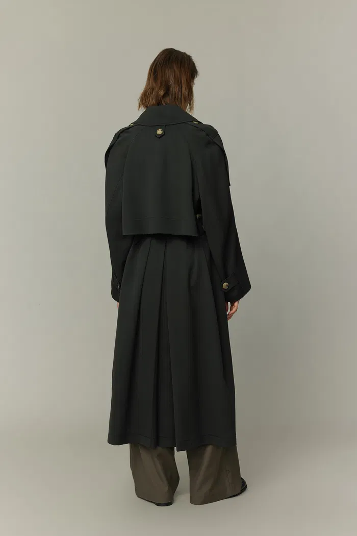 Tadao Trench Coat in Wool Twill Blend - Image 7