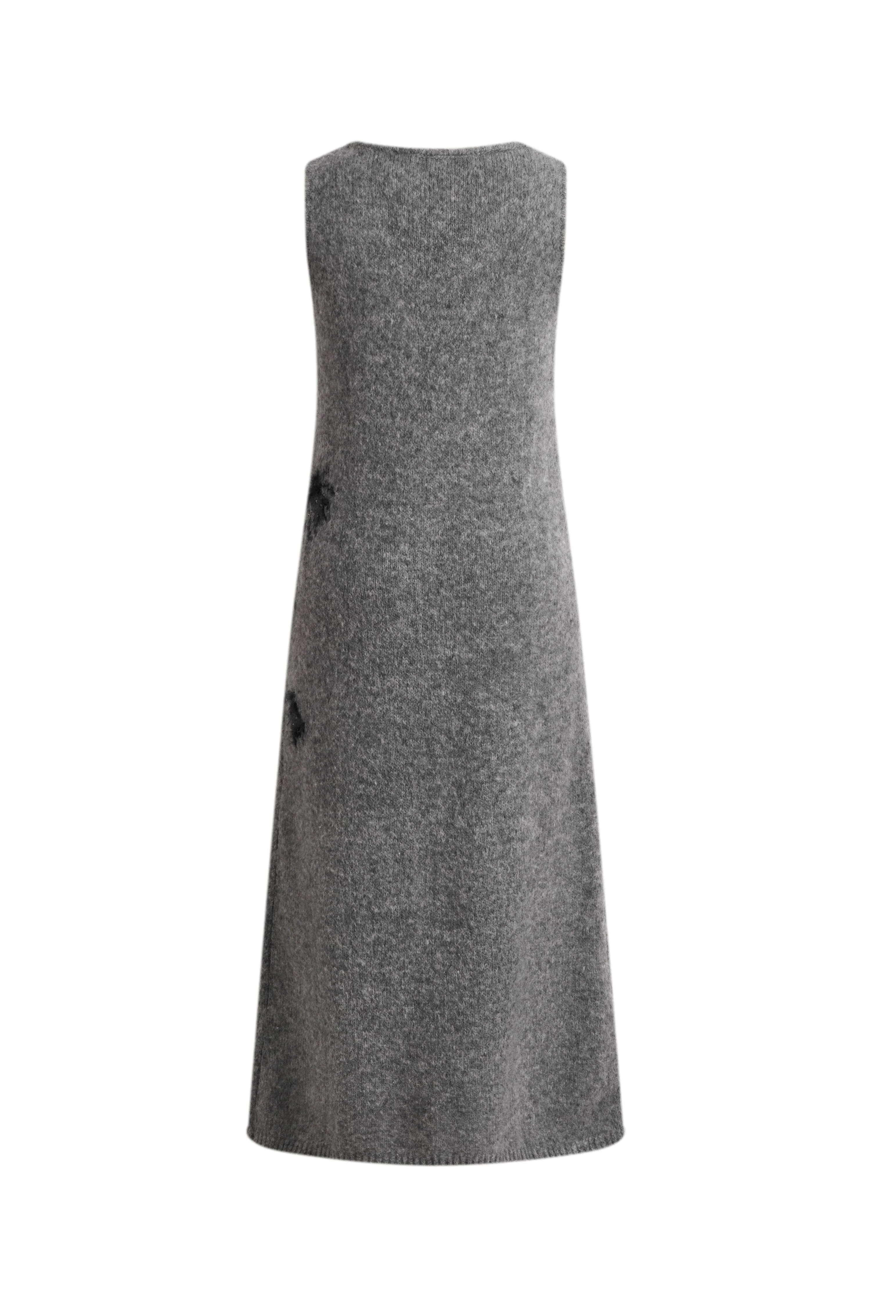 Tania Intarsia Sleeveless Dress in Merino Alpaca Wool Blend Knit - Image 10