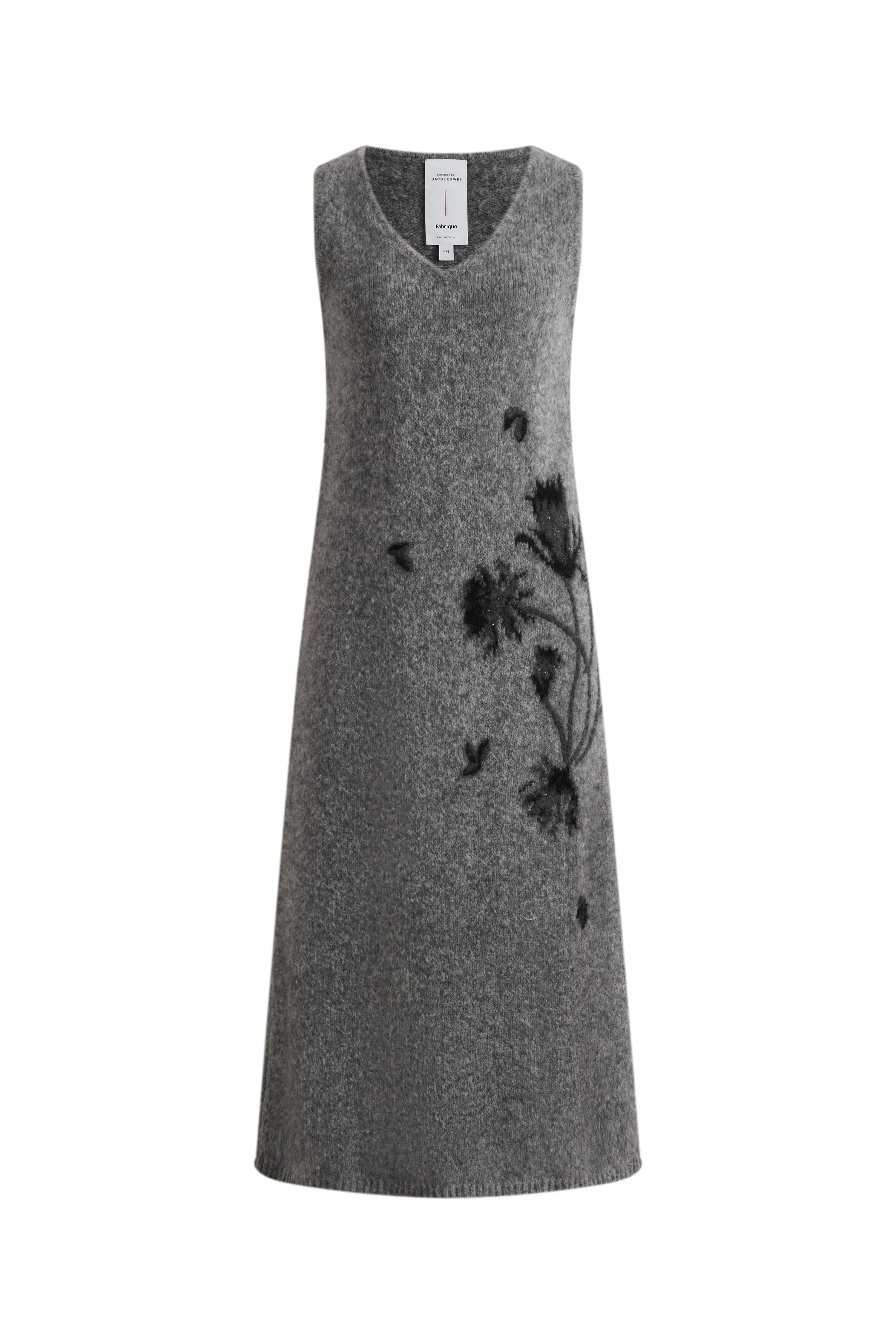 Tania Intarsia Sleeveless Dress in Merino Alpaca Wool Blend Knit - Image 9