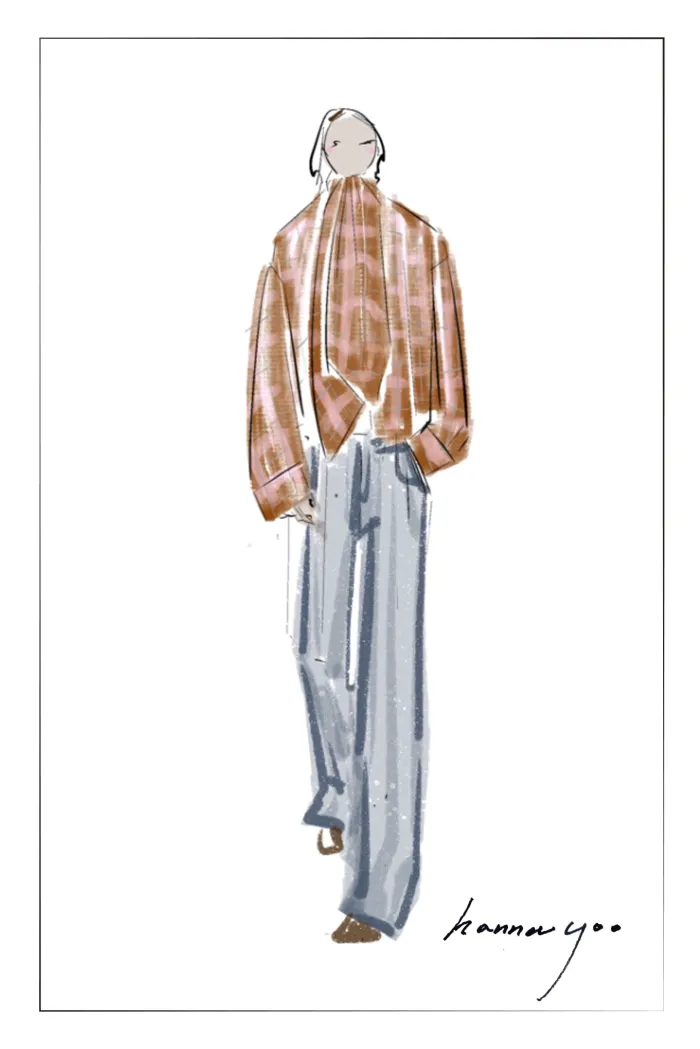 Tartan Detachable Bow Tie Lightweight Shirt in Sheer Cotton - Image 6