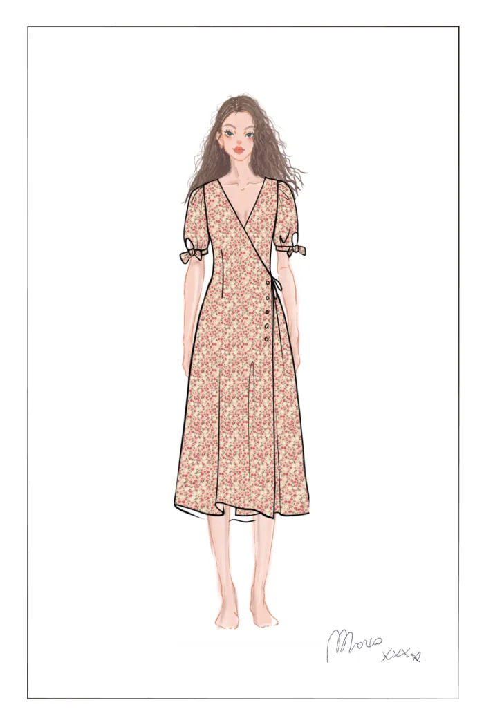Teana V Neck Floral Dress - Image 10