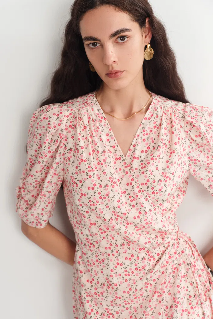 Teana V Neck Floral Dress - Image 5