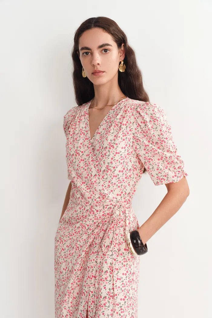 Teana V Neck Floral Dress - Image 6
