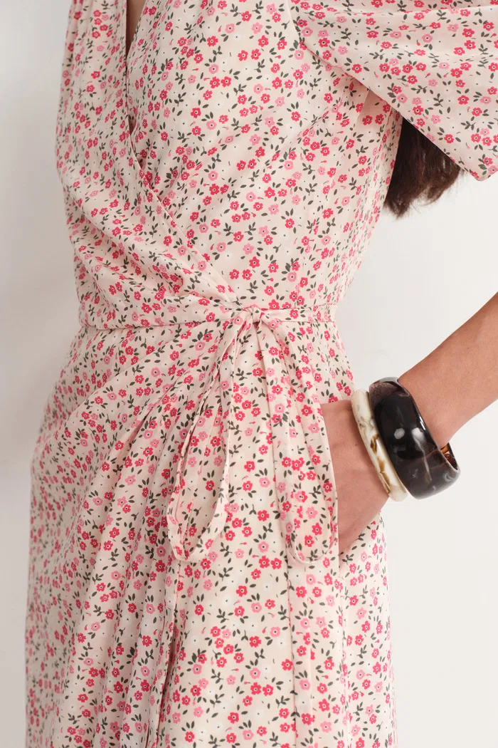Teana V Neck Floral Dress - Image 8