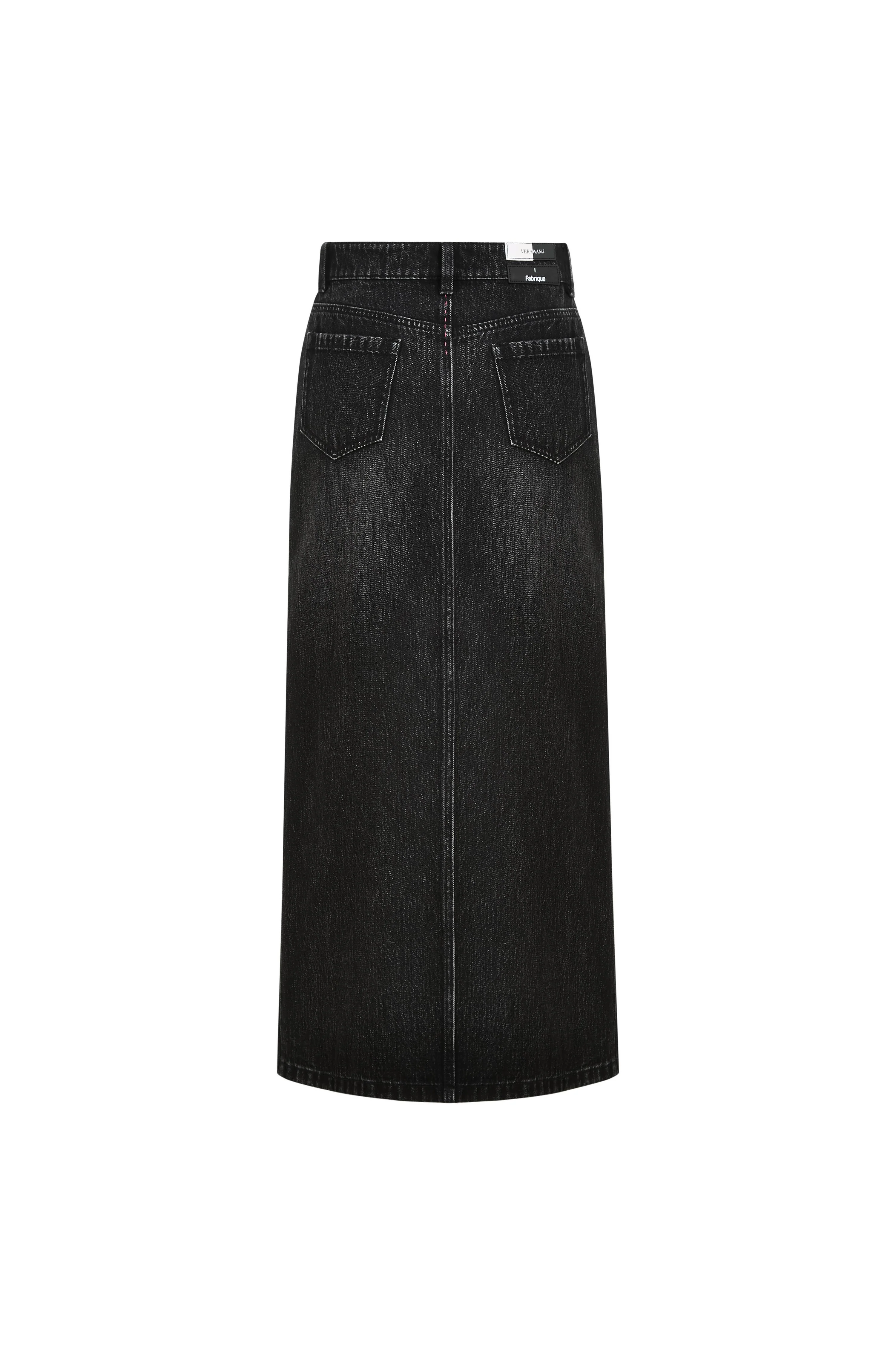 Tenebrae Midi Slit Skirt in Thin Denim - Image 9