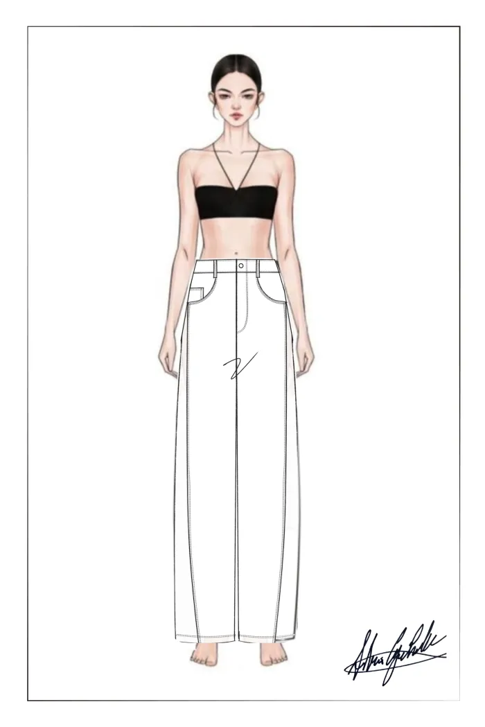 Thais Wide Leg Jeans in Lightweight Cotton Denim - Image 10