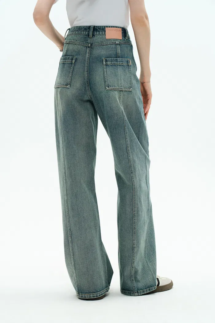 Thais Wide Leg Jeans in Lightweight Cotton Denim - Image 9