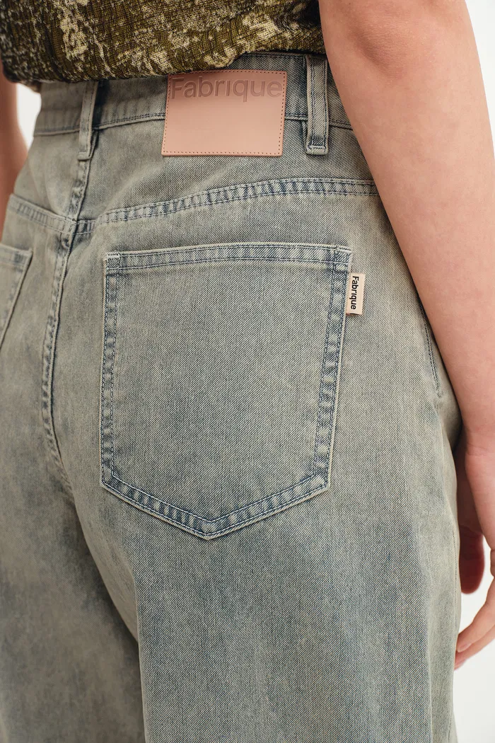 Thalia Devoré Jeans in Composite Denim - Image 5