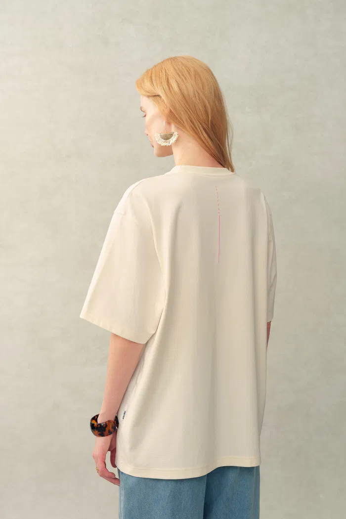 Tina Heart Patch T-Shirt in Premium Jersey Cotton - Image 3