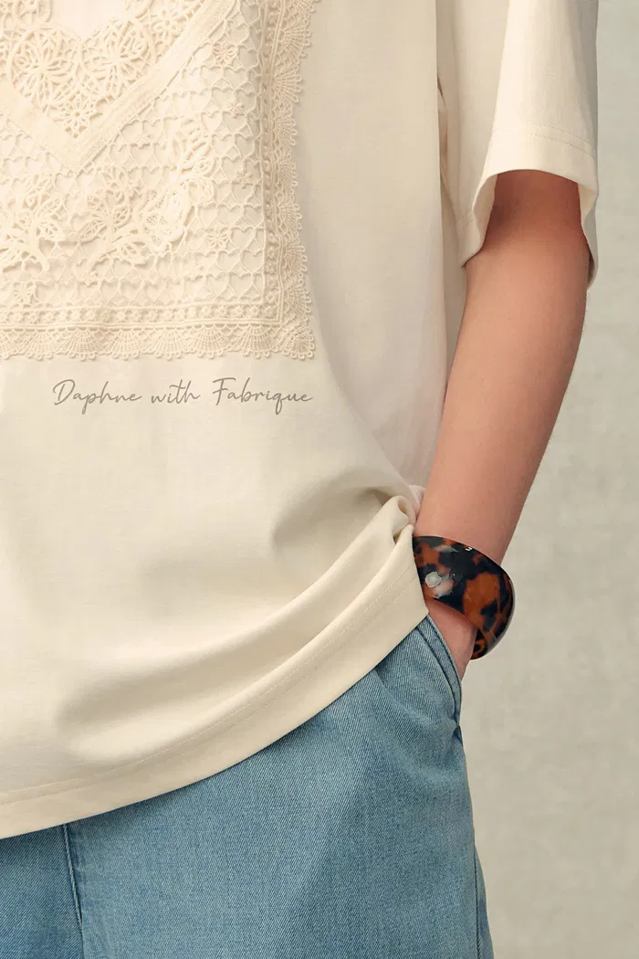 Tina Heart Patch T-Shirt in Premium Jersey Cotton - Image 5