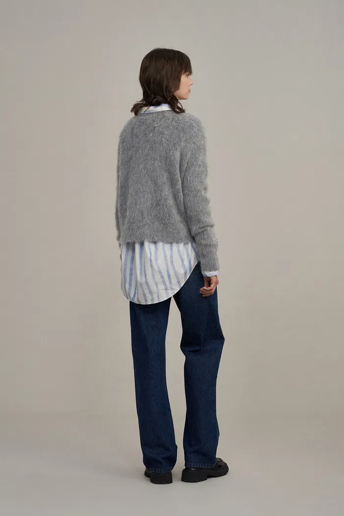 Titian Hand Embroidered Flora Sweater in Alpaca Blend Knit - Image 6