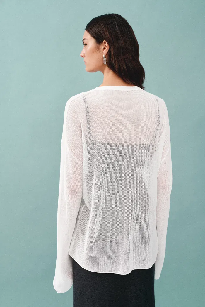 Tracy Buttoned Blouse in Tencel Silk Knit - Image 6