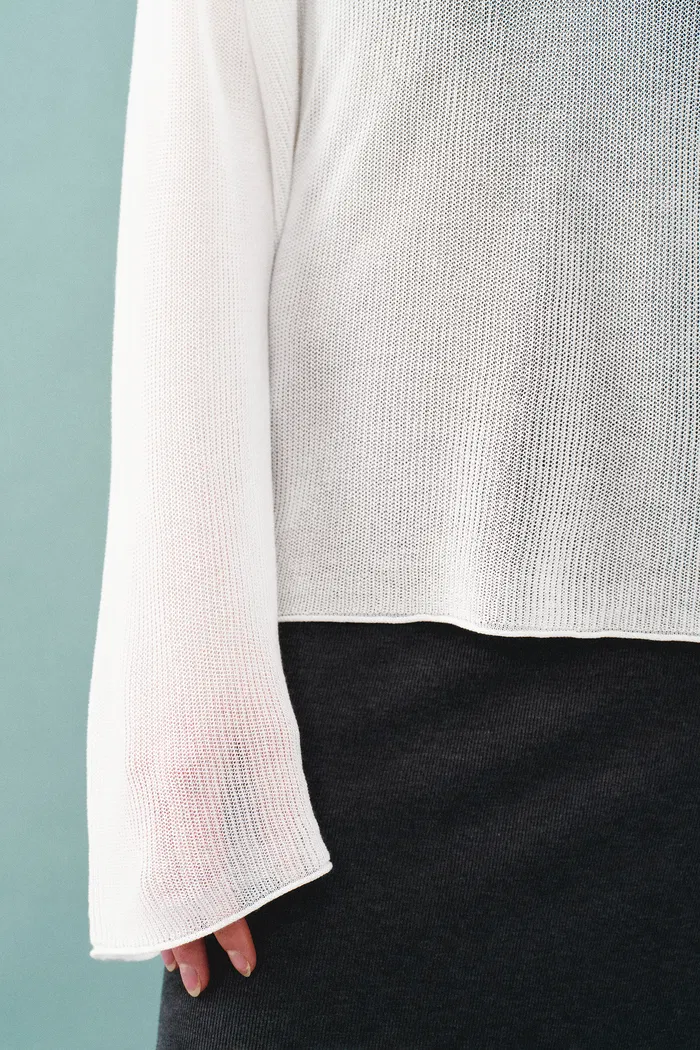 Tracy Buttoned Blouse in Tencel Silk Knit - Image 8