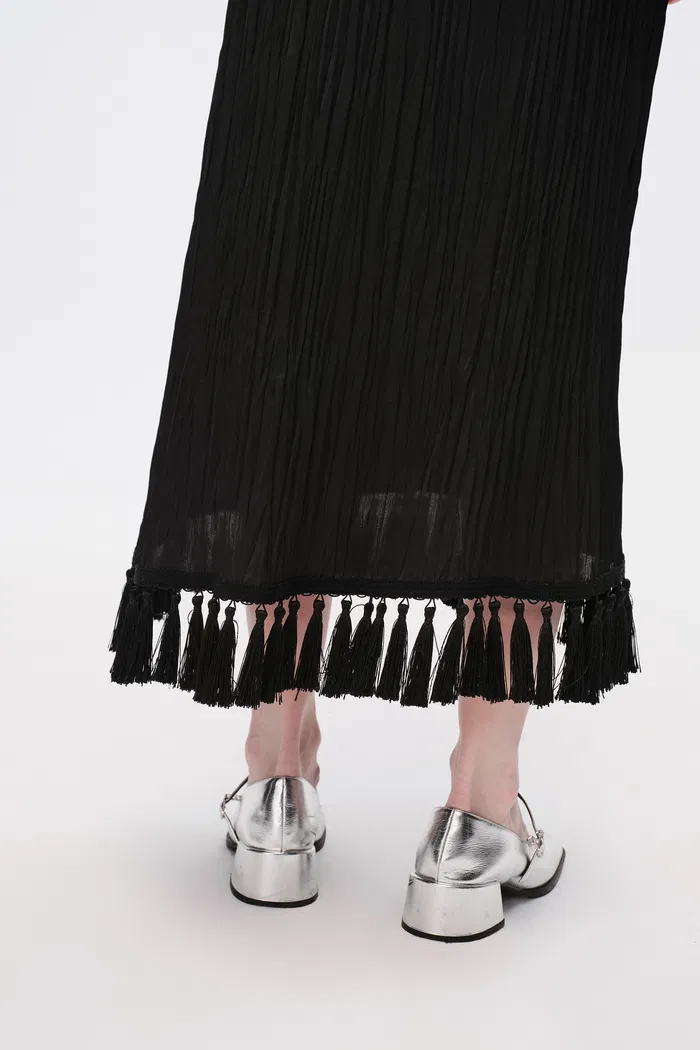 Undine Pleated Fringe Dress - Image 6