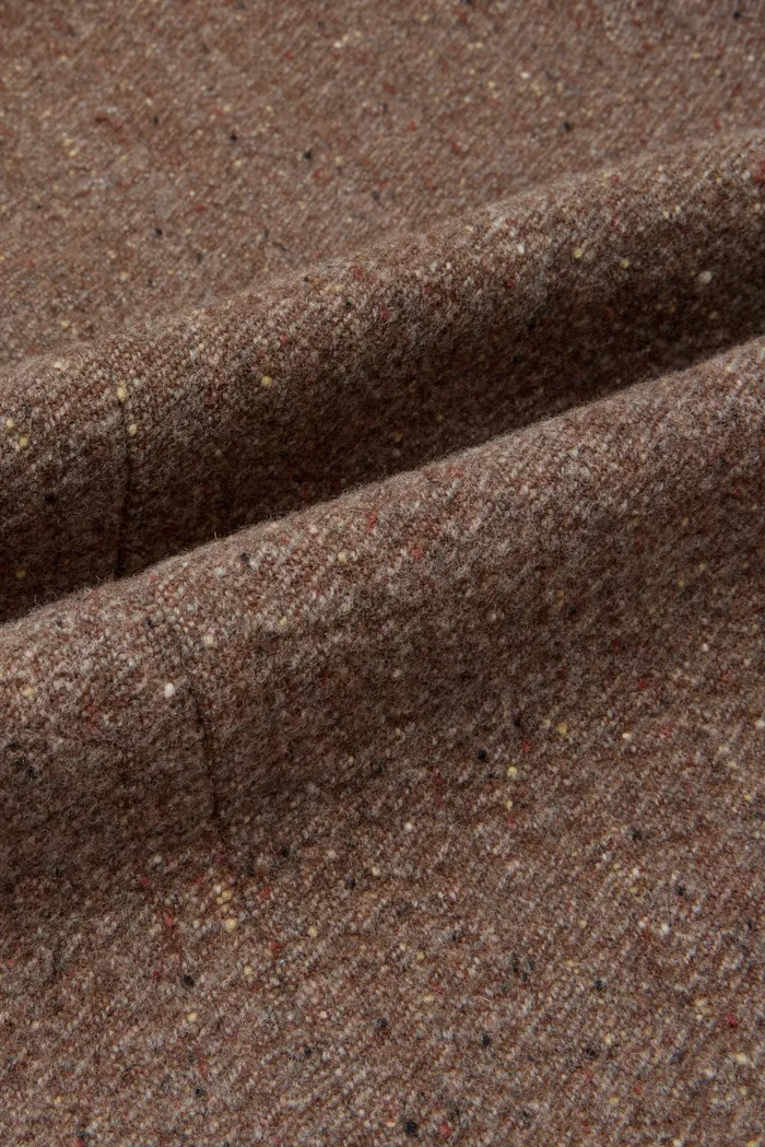Uomo Asymmetric Coat in Merino Wool Tweed - Image 9