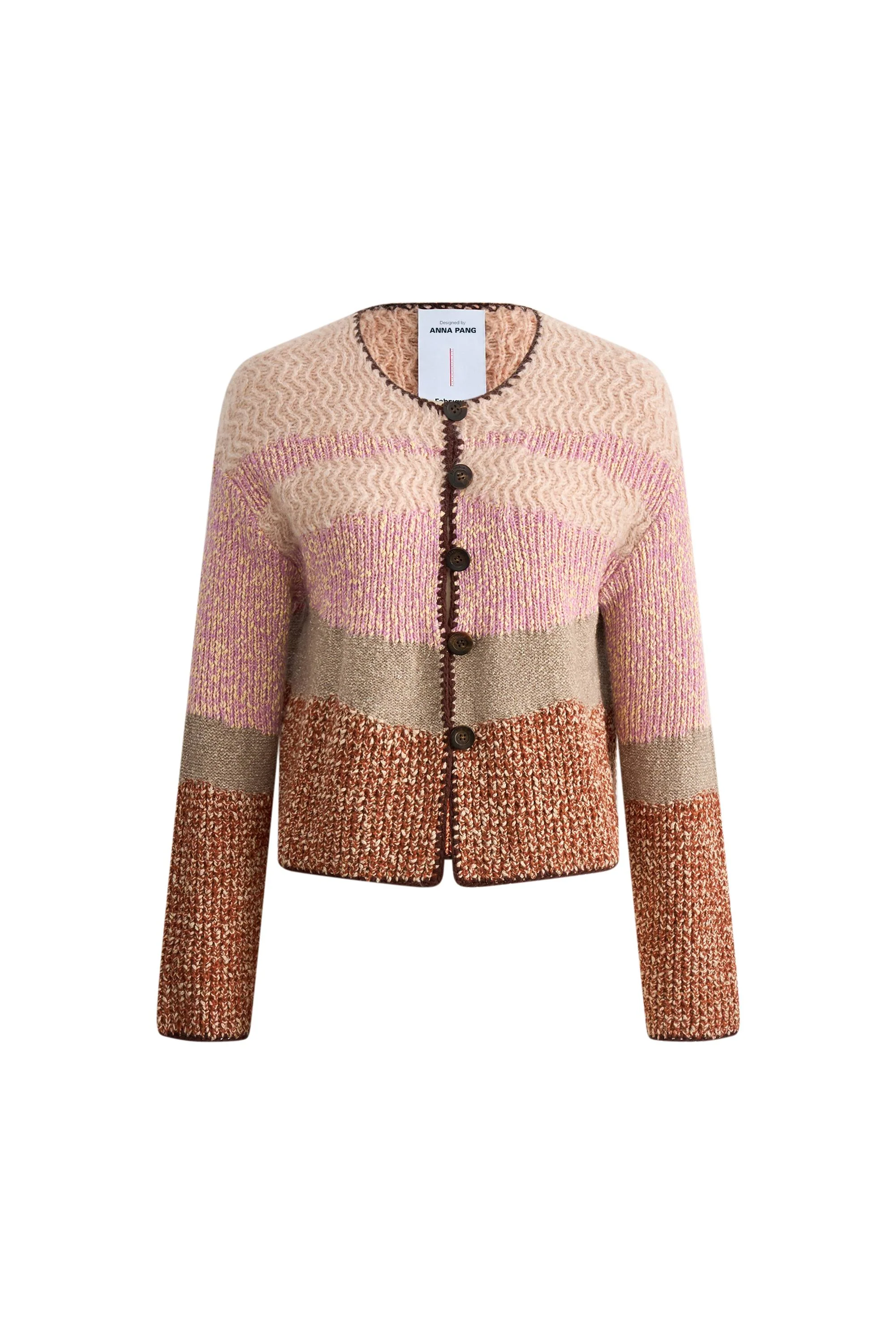 Van Buren Irregular Gradient Knit Cardigan in Merino Wool - Image 7