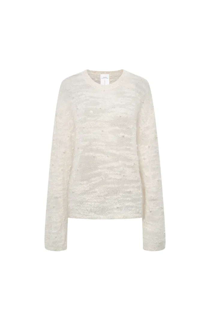 Vega Pearl Sweater in Baby Alpaca Blend - Image 10