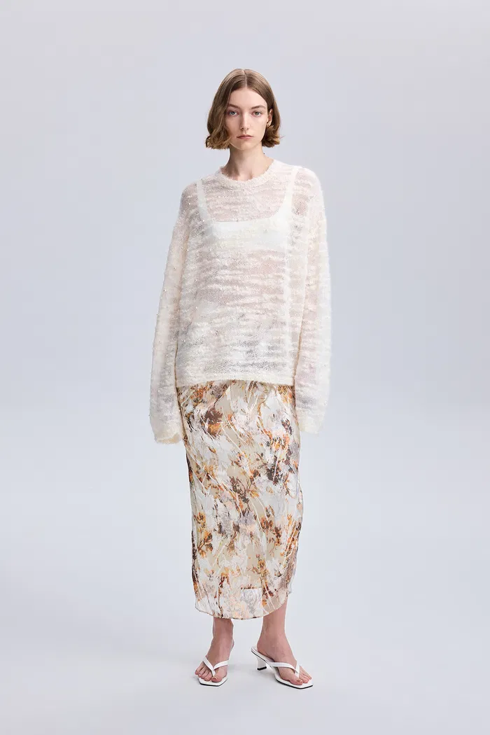 Vega Pearl Sweater in Baby Alpaca Blend - Image 5