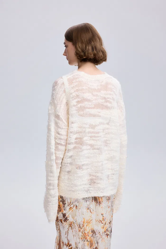 Vega Pearl Sweater in Baby Alpaca Blend - Image 7