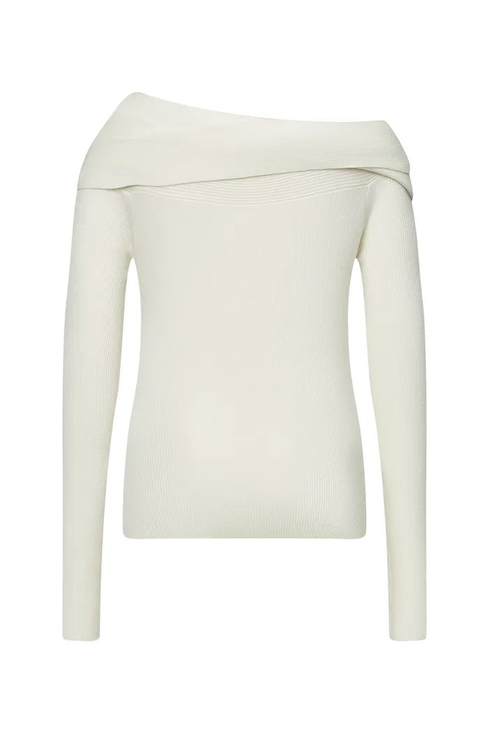 Venus Convertible Off Shoulder Long Sleeve Top in Lyocell Blend - Image 11