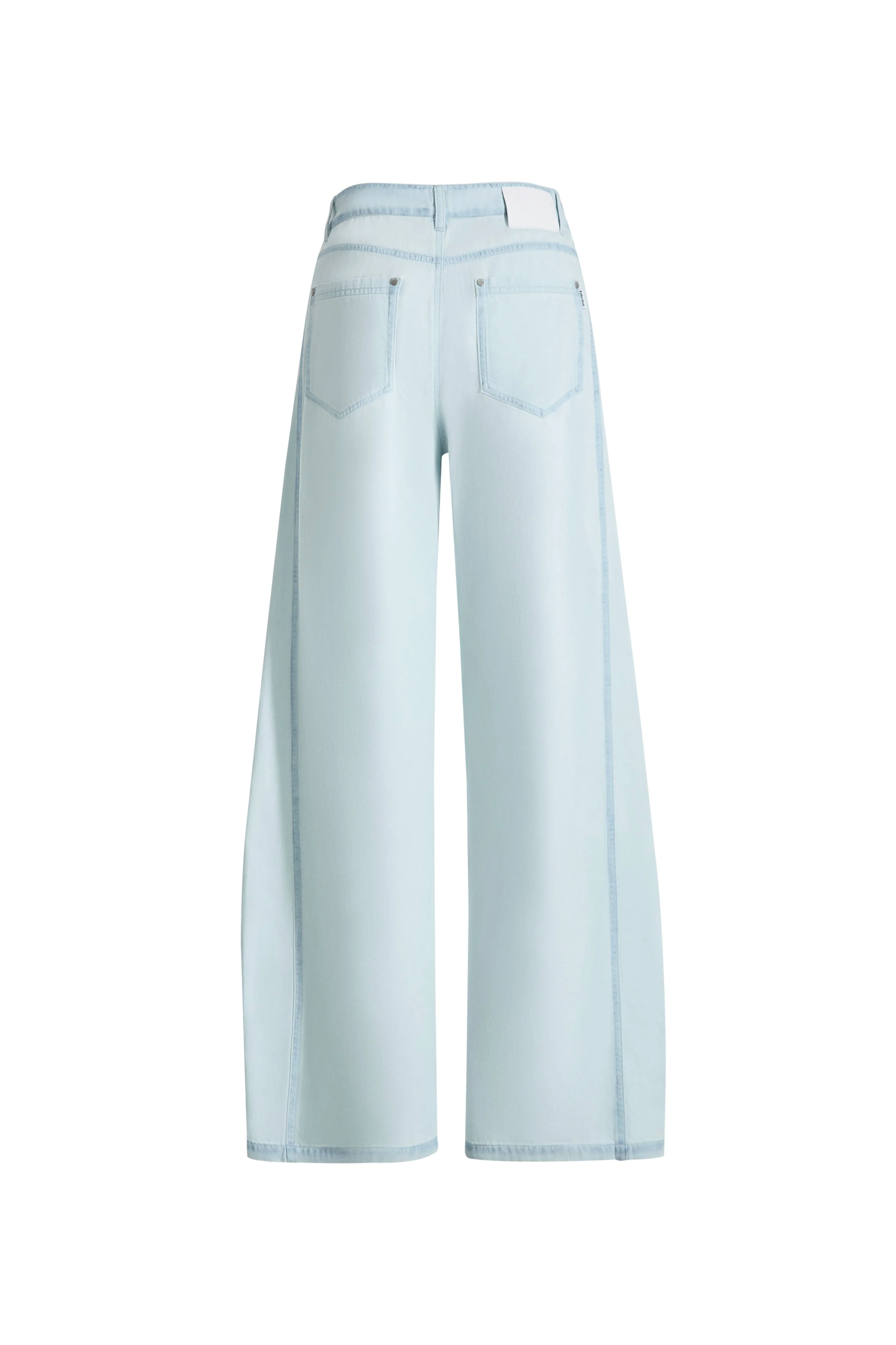 Viento Hand Distressed Drawstring Jeans in Lyocell Denim - Image 12