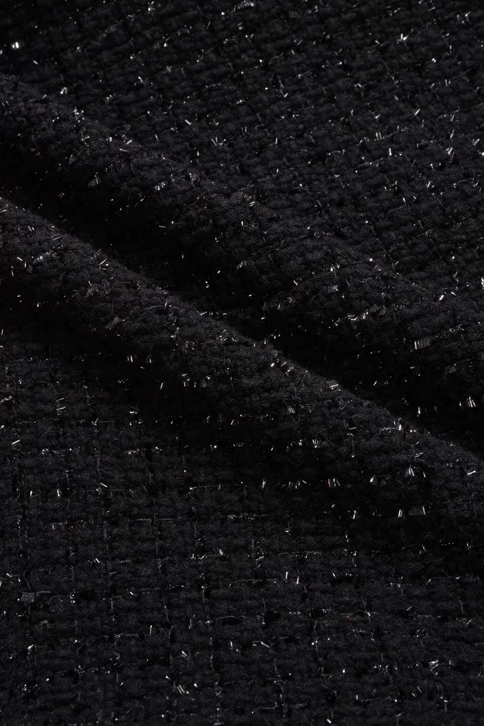 Violette Handcrafted Fringe Jacket in Lambswool Lurex Tweed - Image 9