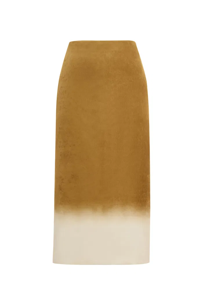 Virens Midi Skirt in Soft Velvet - Image 10
