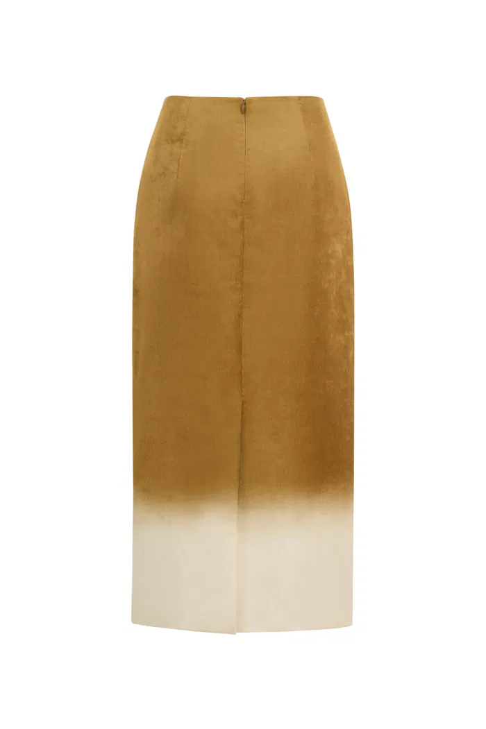 Virens Midi Skirt in Soft Velvet - Image 11
