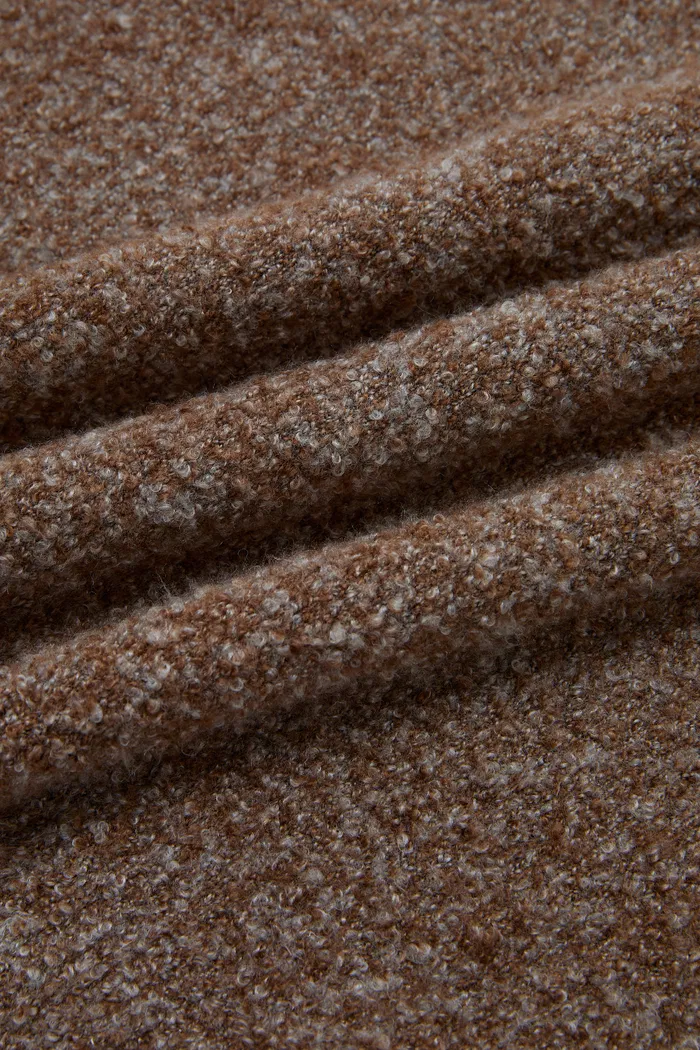 Virginia Handcrafted Sweater with Detachable Scarf in Bouclé Blend Knit Yarn - Image 9