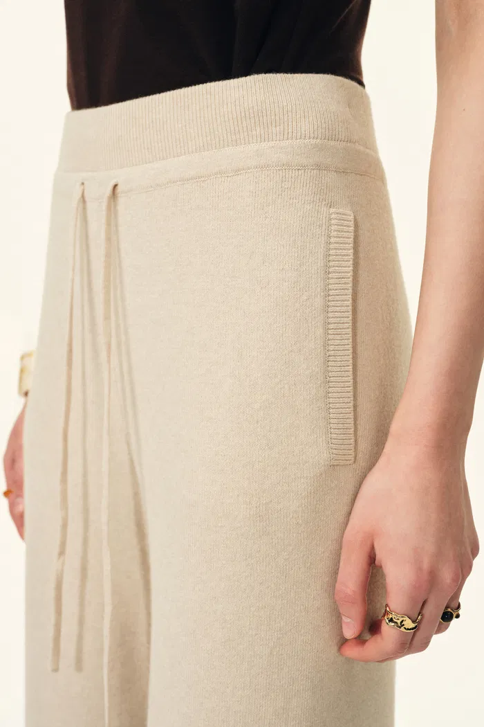 Vivi Drawstring Elastic-Waist Knit Lounge Pants In Merino Wool Blend - Image 6