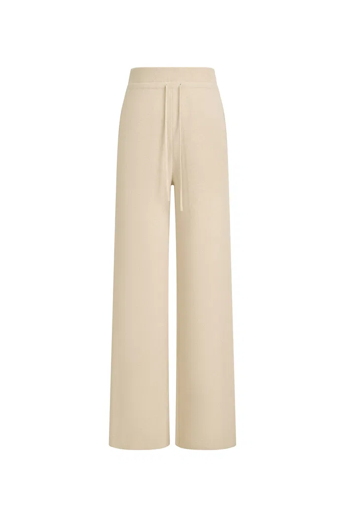 Vivi Drawstring Elastic-Waist Knit Lounge Pants In Merino Wool Blend - Image 7