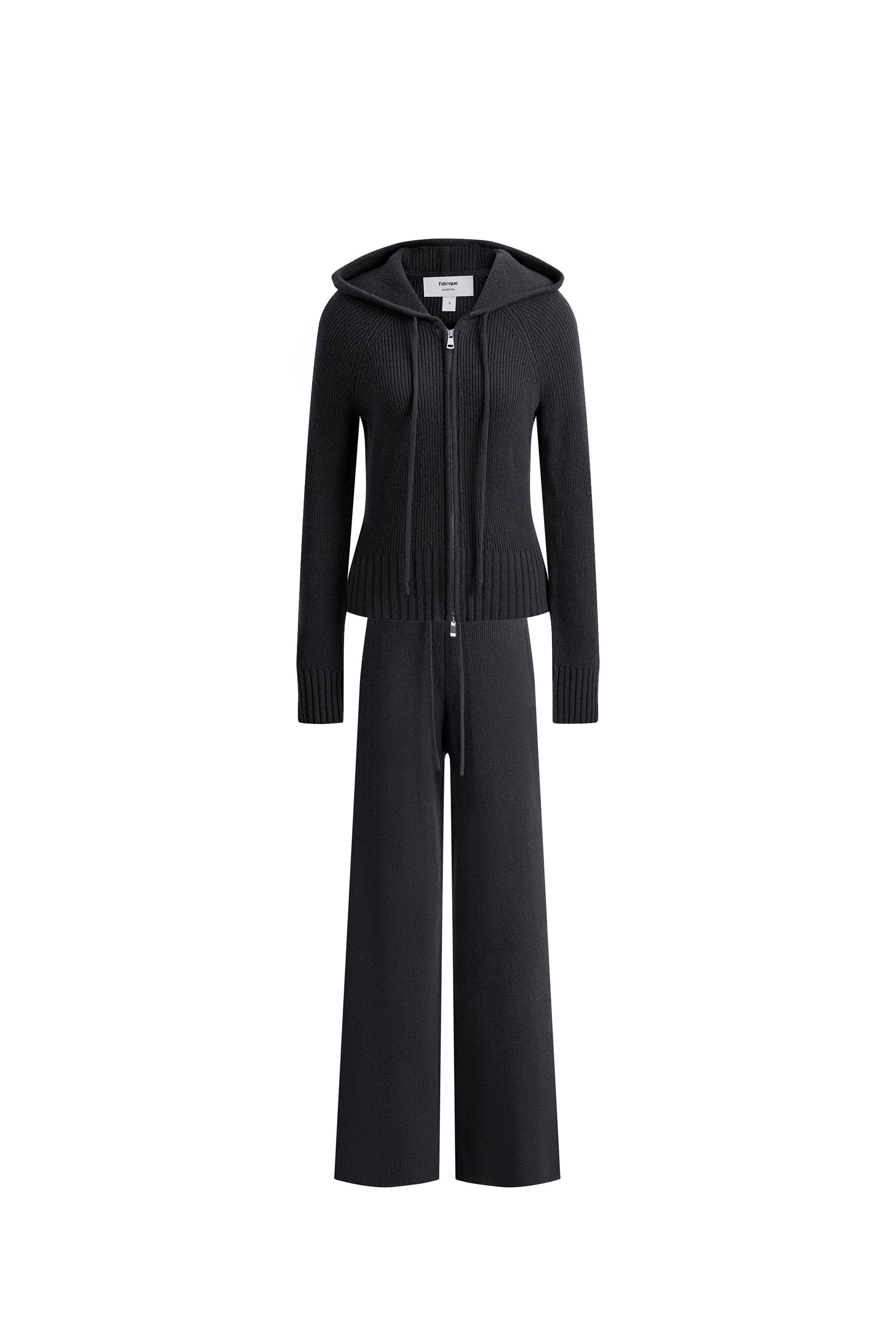 Vivi Hooded Fitted Cardigan and Pants Matching Sets in Merino Wool Knit - Image 8