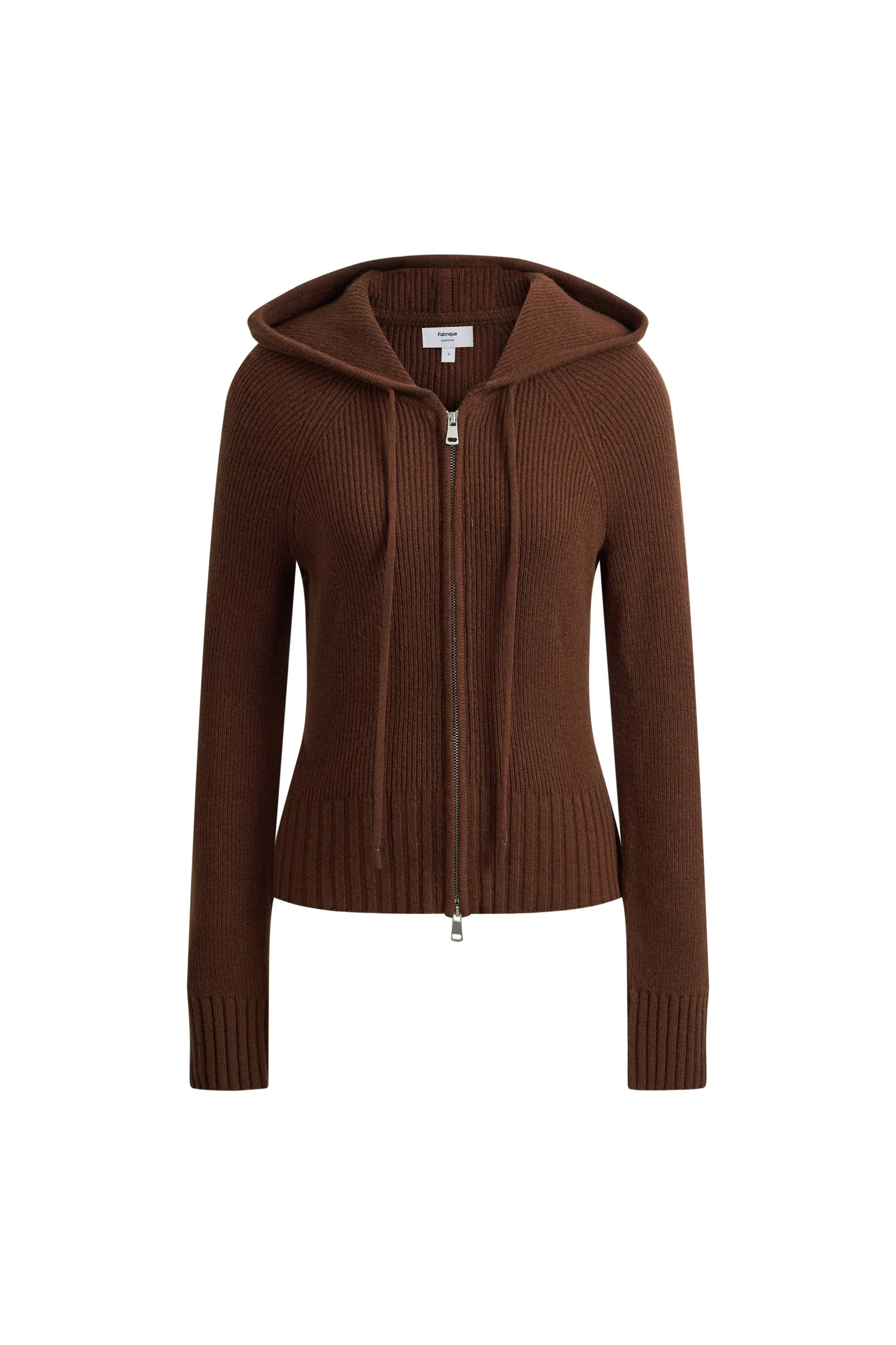 Vivi Hooded Fitted Cardigan in Merino Wool Knit - Image 6