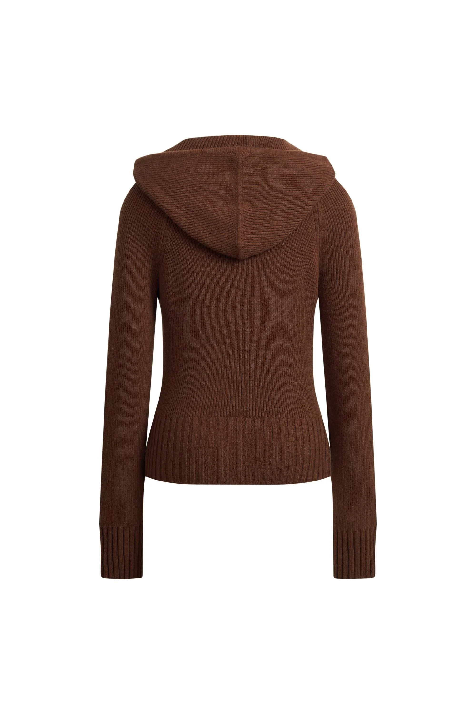 Vivi Hooded Fitted Cardigan in Merino Wool Knit - Image 7