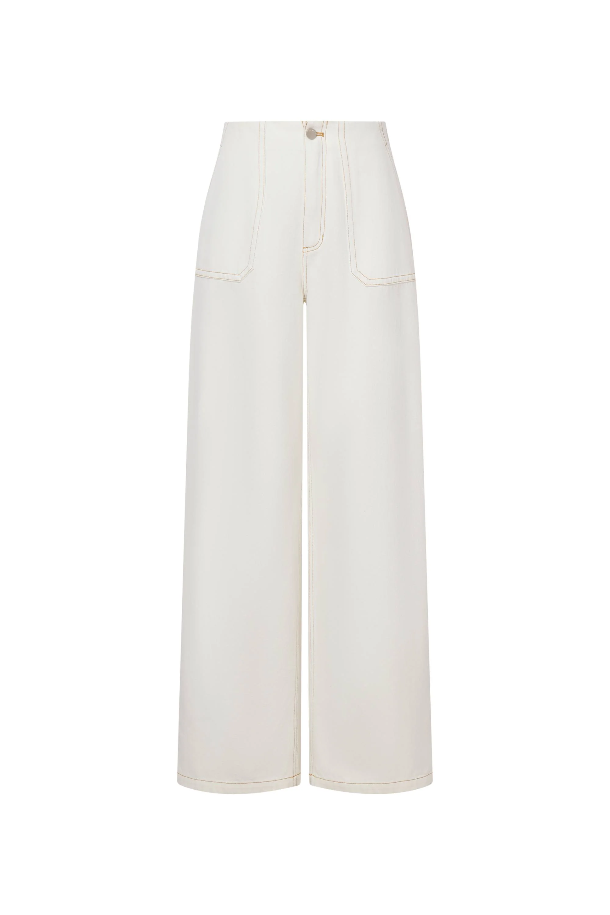 Vivian High Rise No Waistband Straight Leg Jeans in Lyocell Denim - Image 6
