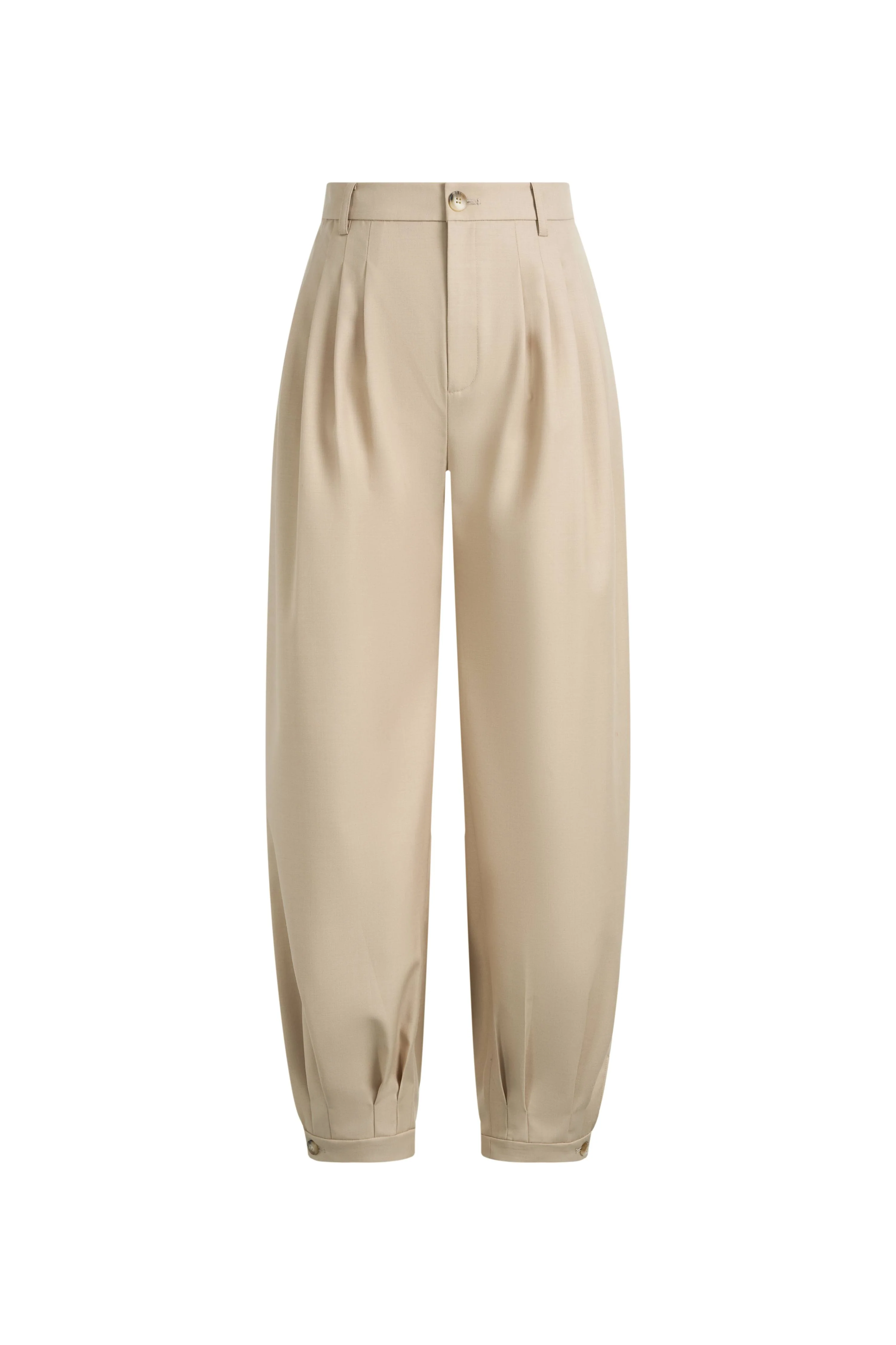 Wilderness Balloon-Leg Tailored Pants in Fine Acetate And Lamb Wool Blend - Image 8