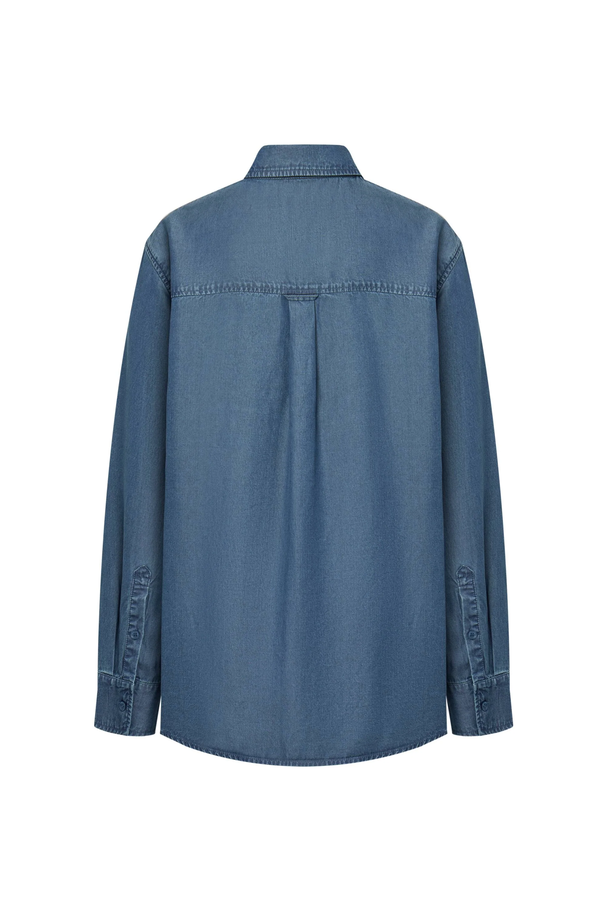 Willo Blue Tencel Denim Shirt - Image 12