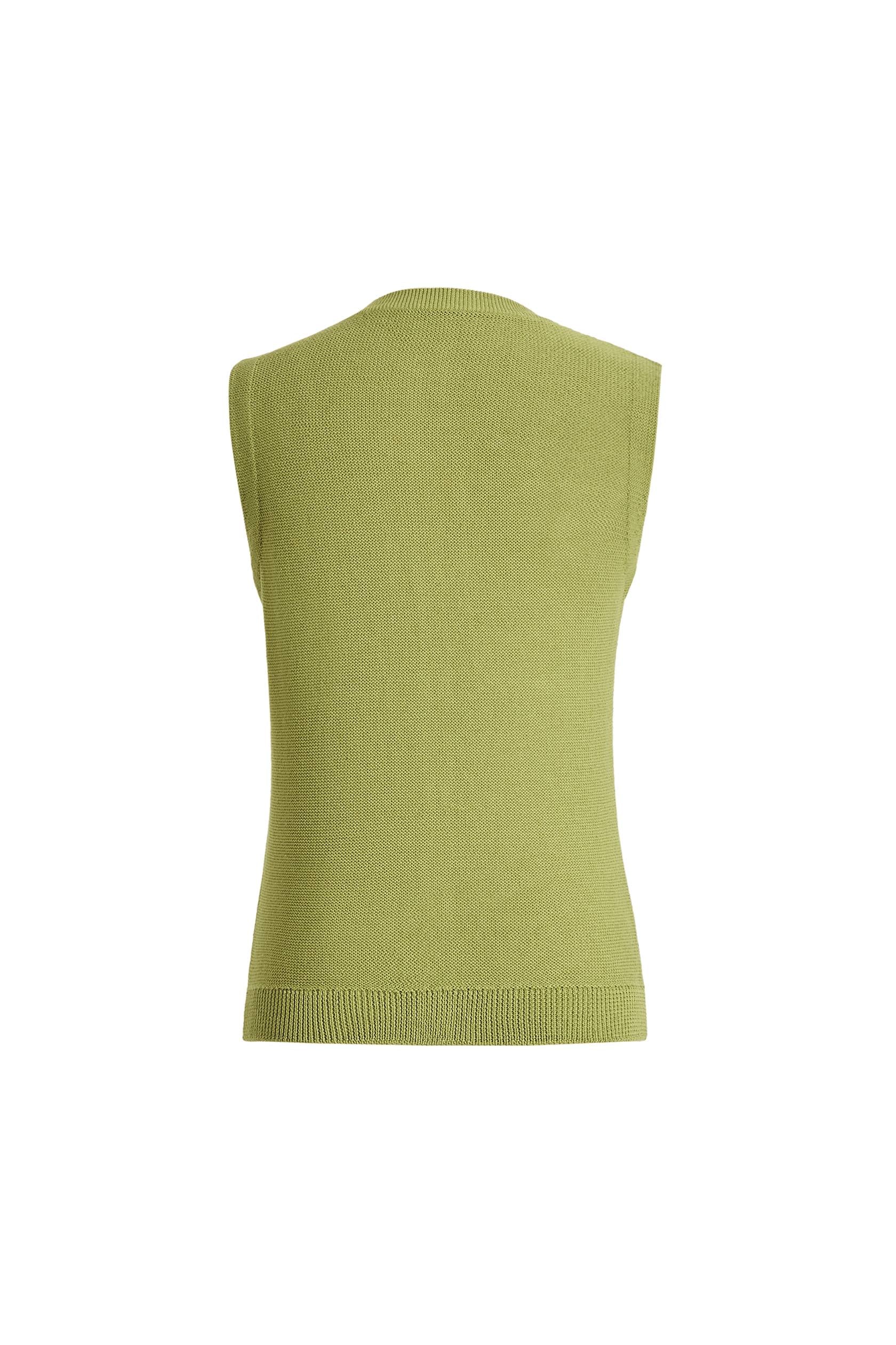 Winnie Sleeveless Knit Vest Top in Linen Blend - Image 12