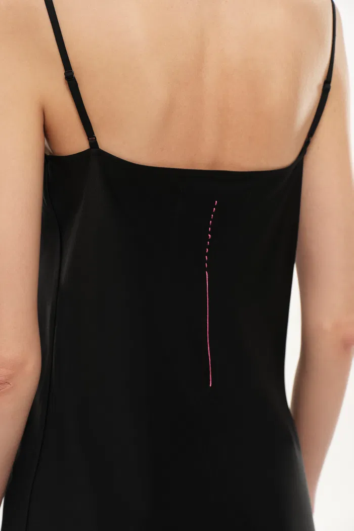 Wraith Metallic Embellished Slip Dress in Wool - Image 6