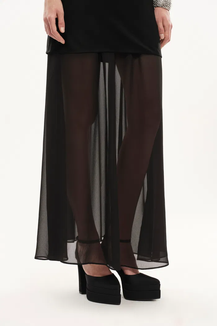Wraith Metallic Embellished Slip Dress in Wool - Image 7
